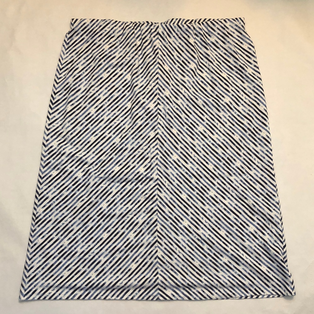 J. Jill Blue and White Striped Skirt